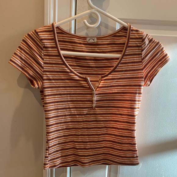 Rubbed Striped Baby Tee - Picture 1 of 4